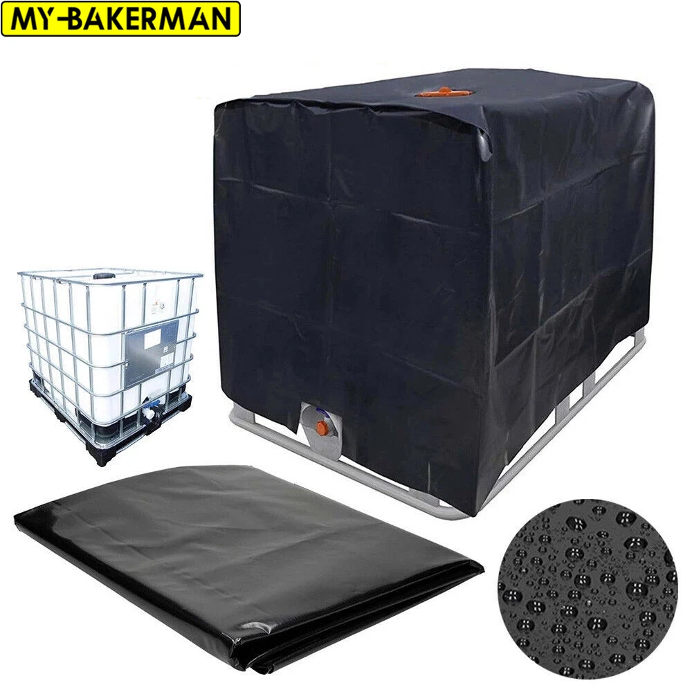 IBC Tote Cover 1000 Liter wasserdichte staubdichte Abdeckung für den Außenbereich, Sonnenschutz, Garten, Hof, Regenbehälter, Schutzhülle Image