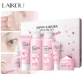 Sakura Skin Care Set Facial Cleanser Moisturizing Face Cream Sunscreen Hydrating Mask Toner Eye