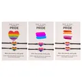 Bracelets à brins arc-en-ciel 2 pièces d'amour cœur joli Bracelet extensible pour femmes