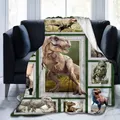 Dinosaur Throw Blanket Kids Boys Animal Flannel Fleece Thin Blanket Dinosaurs Blankets for Couch