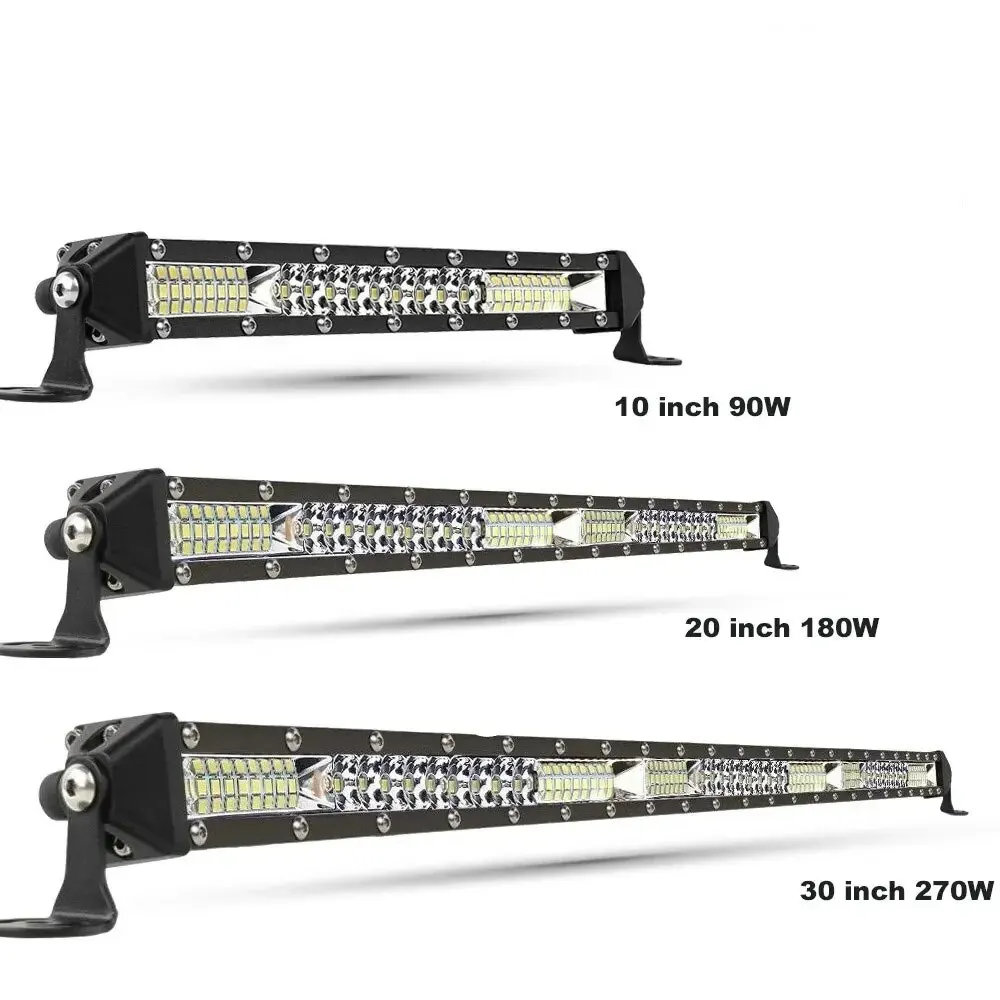 Barra LED Slim Spot Flood Off Road 12V 24V Barra luminosa a LED/Luce da lavoro per auto 4x4 Camion ATV SUV Barca Lada Barra Barra luminosa a LED