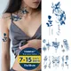Autocollant de tatouage temporaire Semi-Permanent imperméable faux tatouage d'épaule fleur