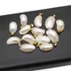 Pendentif cabochon en nacre naturelle breloques blanches collier bricolage boucles d'oreilles