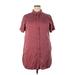 Nicole Miller New York Casual Dress - Shirtdress: Pink Dresses - Women's Size X-Large