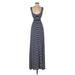 Rachel Pally Casual Dress - Maxi: Blue Stripes Dresses - Women's Size 2X-Small