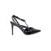 Kaitlyn Pan Heels: Pumps Stiletto Cocktail Party Black Solid Shoes - Women's Size 9 1/2 - Pointed Toe