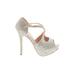 De Blossom Collection Heels: Silver Shoes - Women's Size 7 1/2