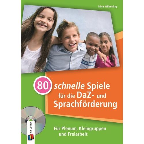 80 Schnelle Spiele Für Die Daz- Und Sprachförderung - Nina Wilkening, Gebunden