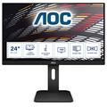 AOC X24P1 - 24 Zoll WUXGA Monitor, höhenverstelllbar (1920x1200, 60 Hz, VGA, DVI, HDMI, DisplayPort, USB Hub) schwarz