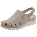 Femme Slip-Ons Sandales orthopédiques Extérieur Bureau du quotidien Talon Bas Bout rond Bout fermé Décontractées Confort Polyuréthane Mocassins Lanière de cheville Noir Marron Gris