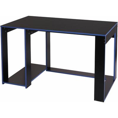 HHG - Schreibtisch 834, Computertisch Bürotisch, 120x60x76cm schwarz-blau Image