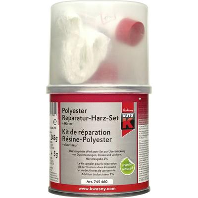 Auto-K Polyester Reparaturharz Set + Härter 250 g Spachtel Spachtelmasse Image