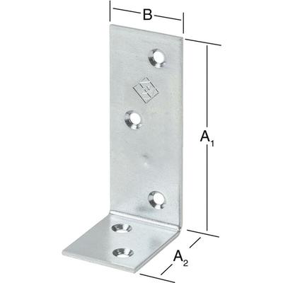 Vormann - Balkenwinkel extra stark, verzinkt 100/75x30x3,0 mm Image