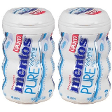 Mentos WHITE Sugar-Free Chewing Gum with Xylitol 50 Piece Bottle 3.53Oz. (Pack Of 2)