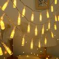 Outdoor Camping Ice Cube String Lights Stars Fairy Light 1.5m 3m Battery Powered LED Christmas New Year Party Holiday Garden Balcony Outdoor Indoor Decoration