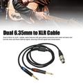 Dual 6.35mm Male to XLR Female Cable 24K Gold Plated Connectors Dual 1/4 Inch to XLR Y Splitter Converter Adapter 3m / 9.8ft