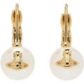 Gold & White Gia Drop Earrings - Metallic - Vivienne Westwood Earrings