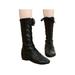 Woobling Boys Lightweight Dance Shoes Lace Up Jazz Boots Yoga Split Sole Black 9.5