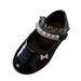Odeerbi Kids Girls Leather Mary Jane Shoes Princess Flats Shoes Soft Soled Princess Shoes Student Leather Dance Shoes 2024 Fashionable Flat Sole Performance Shoes Black 8-9 Years