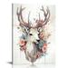 Nawypu ART Christmas Deer Decor Christmas Decorations Christmas Reindeer Wall Artwork Holiday Bedroom Wall Decor Canvas Poster Christmas Deer Picture Wall Decor for Living Room Office Decorations