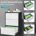 Filing Cabinet Lateral File Cabinet 3 Drawer White Filing Cabinets with Lock Locking Metal File Cabinets Three Drawer Office Cabinet for Legal/Letter/A4/F4 Home Offic