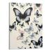 Creowell Blue Butterfly Canvas Wall Art Abstract Texture Painting White Butterfly Picture Black Texture Poster Modern Butterfly Canvas Modern Texture Prints Abstract Butterfly Artwork Decor 16x20inch