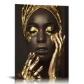 Nawypu African American Wall Art Black Art Wall Decor African American Wall Art Canvas Poster for Black Women Girls Bathroom Bedroom Living Room Wall Decor