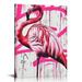 ARISTURING Pink Flamingo Street Graffiti Wall Art Abstract Animals Posters Pink Flamingo Bathroom Wall Art Street Pop Art Flamingo Artwork Wall Decor Pink Flamingo Prints Modern Abstract Pictures