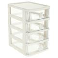 White Desk Organizer Stationery Storage Box Small Plastic Drawers Shoe Rack Office