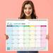 GNFQXSS FSC Paper Wall Calendar Sturdy Double Wire Binding Large Daily Blocks 18 Month Wall Calendar Multi-color