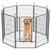 Dog Playpen 32/40/45 Inch Height in Heavy Duty Folding Indoor Outdoor Anti-Rust Dog Exercise Fence Portable Pet Playpen with Door for Large Medium Small Dogs and Pet (8 Panels 45 Inch)