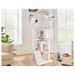 70 Inch Cat Tree Cat Tower for Indoor Cats Multi-Level Tall Cat Tree Kitten Tower with Cat Scratching Post Cat Condo Plush Perch Dangling Heavy Duty Cat Tree for Large Cats Beige