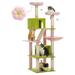 Flower Cat Tree 70.9 Tall Cat Tree for Indoor Cats Large Cat Tree for Large Cats Multi-Level Tall Cat Tower with 6 Scratching Posts 2 Cat Condos 2 Perches Large Hammock Pompoms