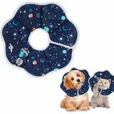 Collars for Dogs and Cats Anti-Bite Protection Cat Collars Cat Recovery Cone Soft and Comfortable Cervical Pillow Adjustable Comfy Cone Recovery Collar for Cats and Puppies Blue (S)