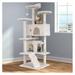 Cat Tree 54 Cat Tower for Indoor Cats Multi-Level Cats Playhouse with Sisal Scratching Post Cat Condo Tall Stand House Cats Furniture Activity Center with Funny Toy Beige