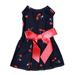 Eease Summer Pet Dog Dress Dog Costume Pet Clothes Elegant Bowknot Sleeveless Puppy Skirt (M Cherry)