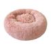 XL - Calming Round Soft Dog Bed 80cm/31inches Extra Large Dogs Pink
