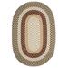 Colonial Mills 2 x 8 Black and Brown Braided Oval Rug Runner