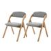 MOONMISS Folding Chairs Wooden Stackable Dining Chairs with Padded Seats Set of 2 Folding Extra Chair for Guests Kitchen Office Wedding Party