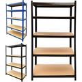 Shelves for Storage 39 W x 20 D x 77 H 5-Tier Metal Shelving Unit Adjustable Utility Rack Multipurpose Shelf for Garage Basement Pantry Warehouse Shed(Black)