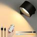 DYY LED Wall Sconce Dimmable Rechargeable Wall Sconces Battery Operated Picture Light Touch & Remote Control 360Â° Rotate Magnetic Ball Cordless Wall Light for Reading Bedside