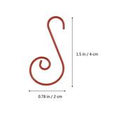 100 Swirl Christmas Ornaments Hooks Metal Christmas Tree Hook Stainless Steel Christmas Tree Decoration Hook Christmas Ornament Hangers Great for Christmas Tree Decoration ( Red )