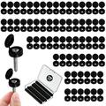 120 Pcs Screw Caps Plastic Hinged Screw Cover Caps Folding Screw Cover Plastic Screw Caps Screw Covers For Replacement Screw Decorative Covers Universal Size 4-6MM(Black)