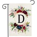 Monogram Letter R Garden Flags Summer Garden Flag Double Sided Floral Yard Flags Small Family Last Name Initial Garden Flag for Outside Decorations(R)