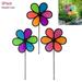 6-Petal Flower Wind Spinner 10-Inch Neon Fusion Flower Spinner 3 Pack Colorful for Outdoor Yard or Garden Wind Spinner Random Color