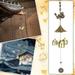Dinmmgg Antique Metal Dragon Bronze Wind Chime Pendant Home Decoration Solar Hummingbird Wind Chimes for Outside Falling Star Wind Chimes