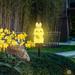 UAEBM Solar Rabbit Lights for Outdoor Insertion Garden and Courtyard Decoration N Lights white