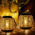 Room Decor Clearance Rattan Hand-Woven Hanging Lighting Fixture Bamboopendant Light Solar Light Hanging Lantern Outdoor Yard Light Patio Decoration Modern Vintage Rustic