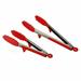 ionze Kitchen Tools 2pcs 9 Inch Stainless Steel Silicone Tongs With Foot Pads Barbecue Tongs Bread Tongs Steak Tongs Baking Tongs Kitchen Accessories ï¼ˆRedï¼‰