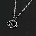 Elegant Heart & Infinity Pendant with Chain - Silver - Timeless Admiration